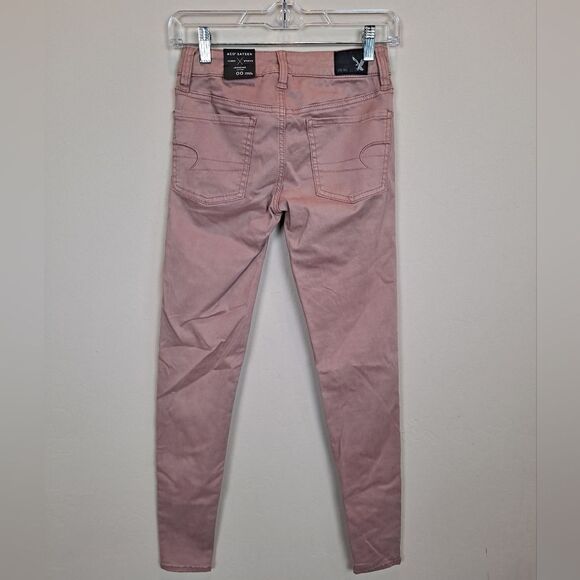 American Eagle Super Stretch Low Rise Jeggings Sz 00 - Picture 2 of 7
